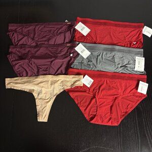 NWT LE MYSTERE Womens L/XL Lot of 6 Panties Infinite Comfort & Second Skin